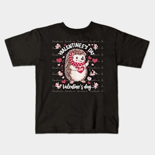 Valentine's Day - Hedgehog - Sublimation Design Download PNG - DTF Digital File Download - Shirts Mugs Tumblers EmmePrintCo Kids T-Shirt